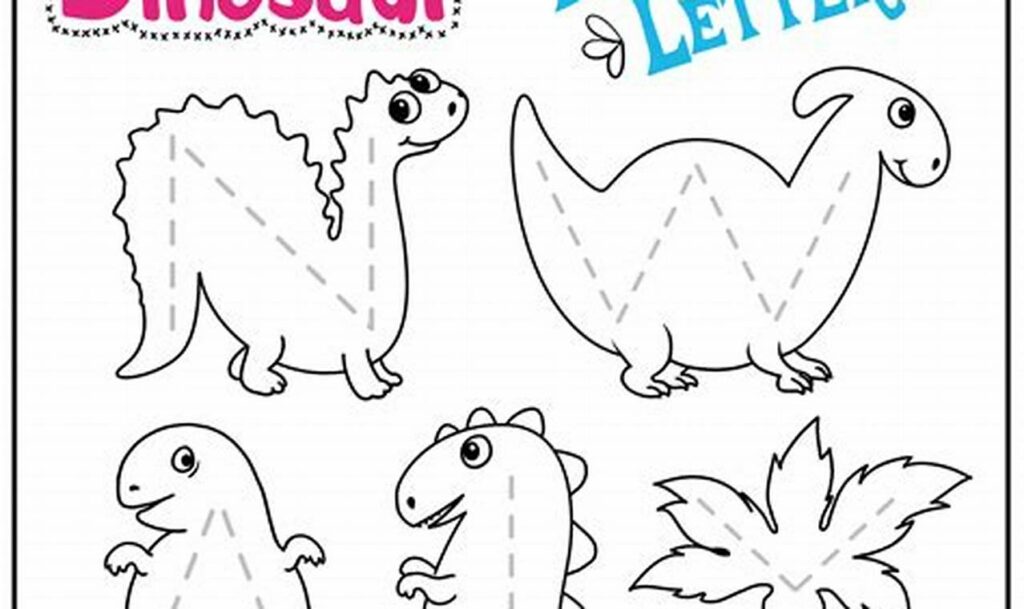 dinosaur alphabet tracing worksheets free
