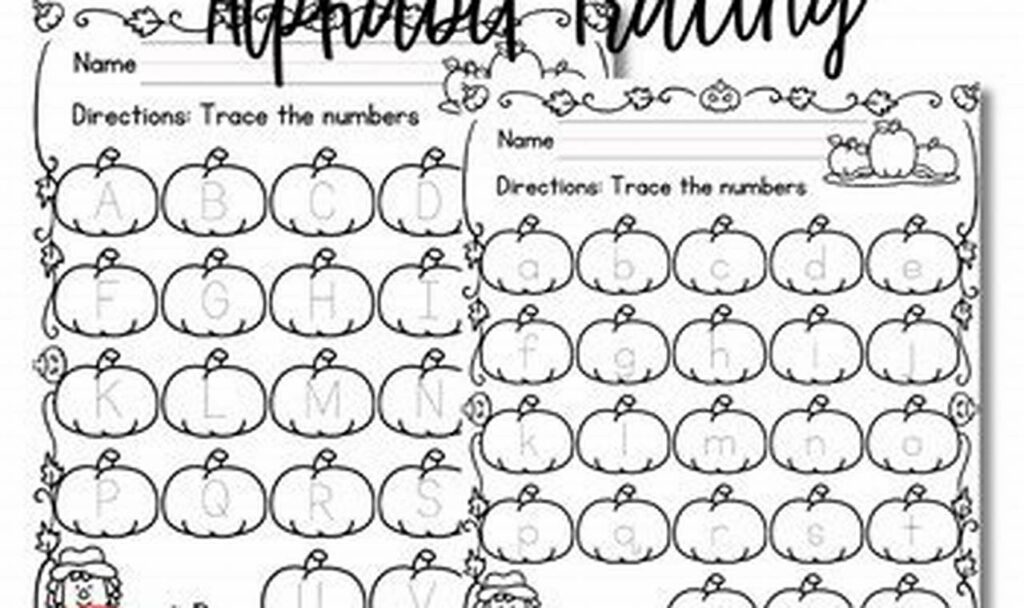 food themed letter tracing worksheets