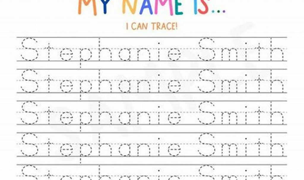 editable name tracing with fun fonts