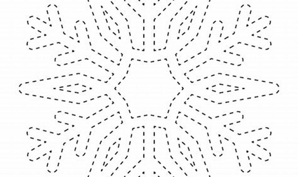snowflake tracing patterns for winter