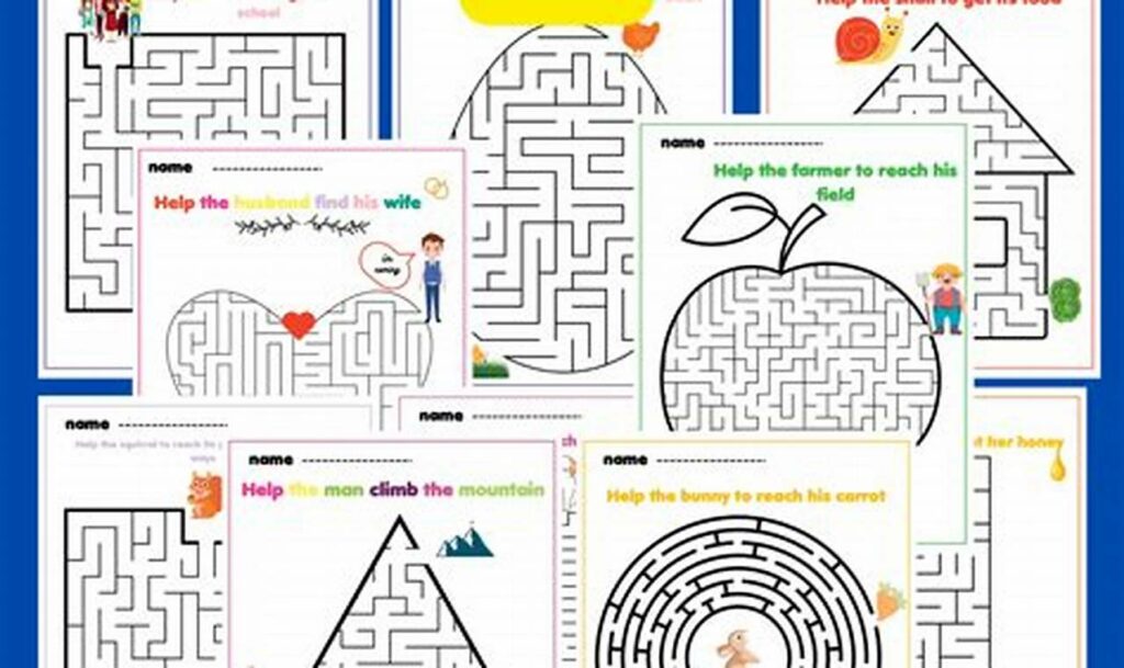 fun shape tracing mazes for kids