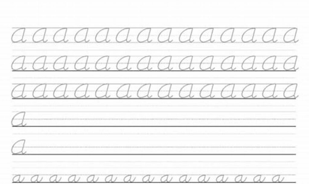 tracing practice for cursive alphabet letters