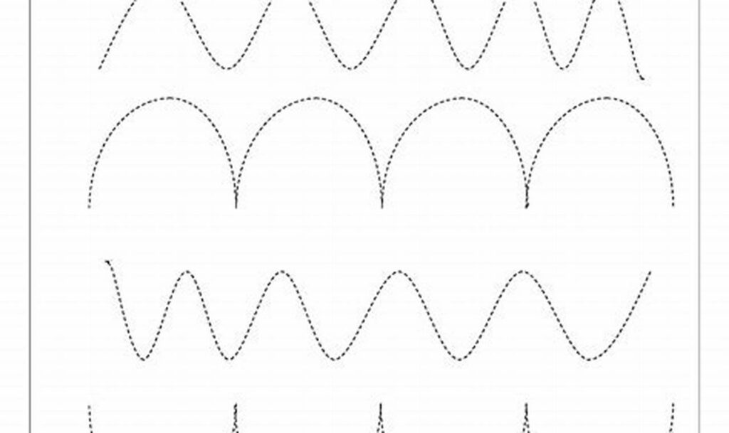 tracing lines and curves for pre-writing