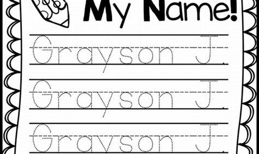 my first name tracing worksheet