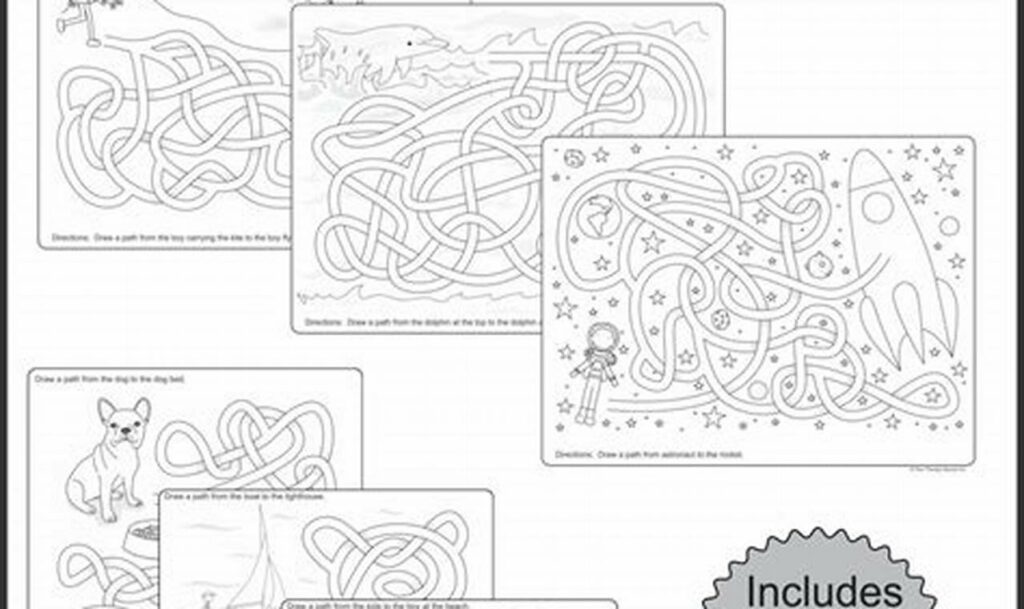tracing mazes for pre-writing skills for spatial awareness