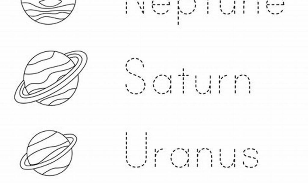 solar system planets tracing