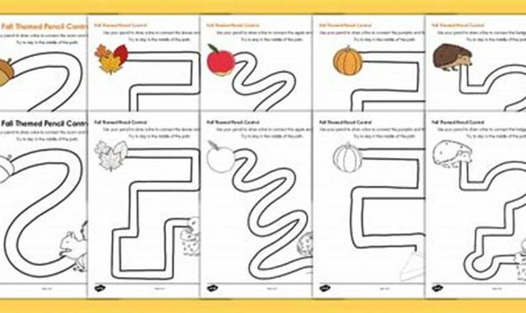 tracing mazes for pencil control 4 year olds