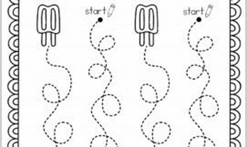 fine motor tracing worksheets for summer