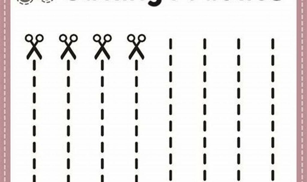 pre-writing lines for cutting practice