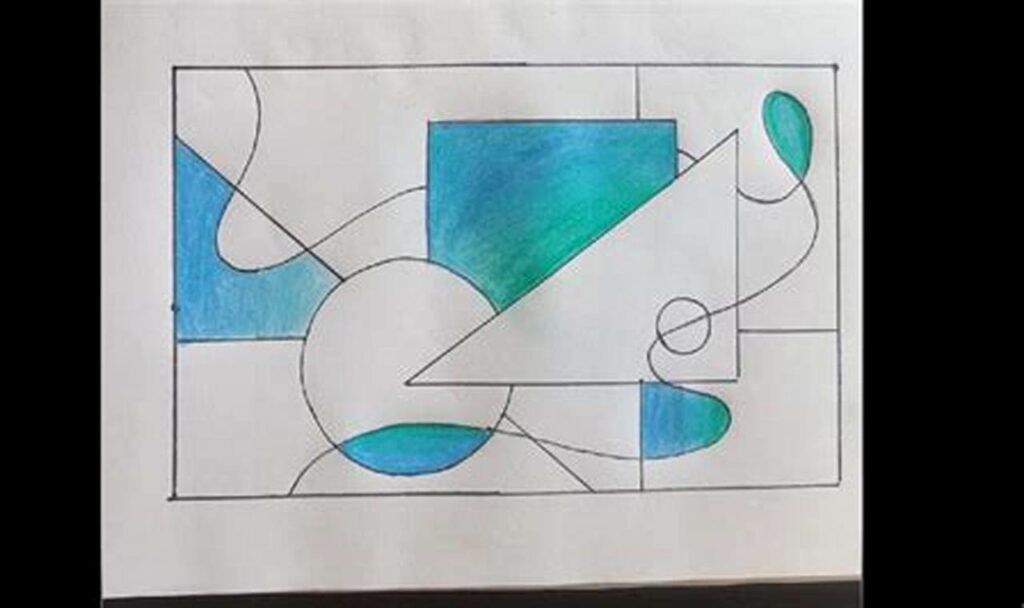 tracing abstract shapes and designs
