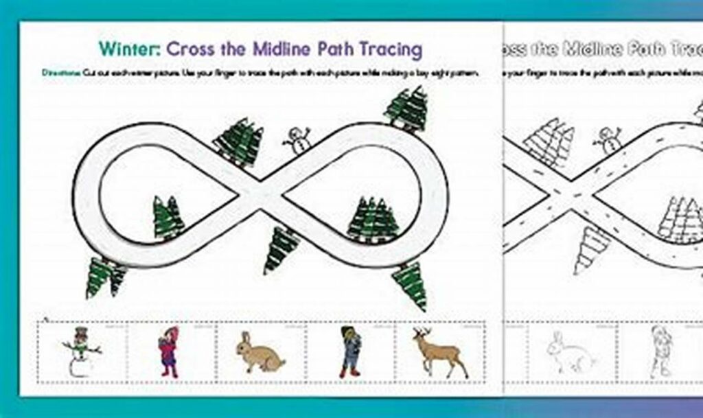 tracing practice for crossing the midline