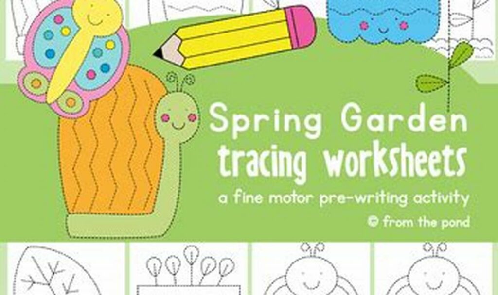 spring garden tracing scene