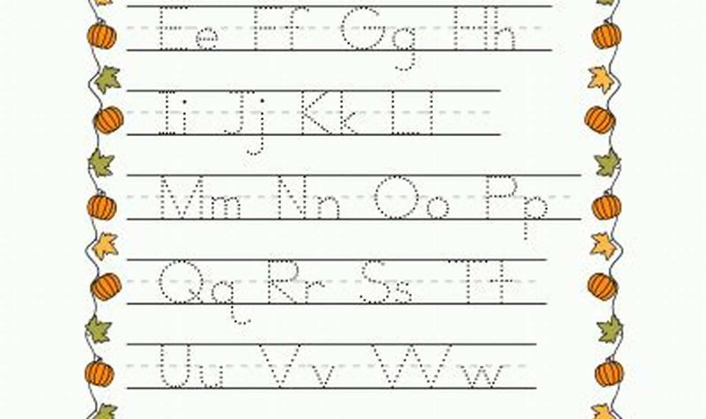 seasonal alphabet tracing printables
