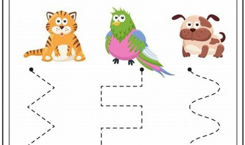 pre-writing tracing lines for 4 year olds