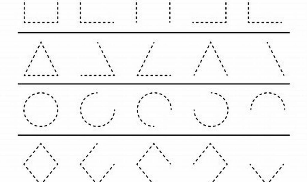 tracing lines to make shapes