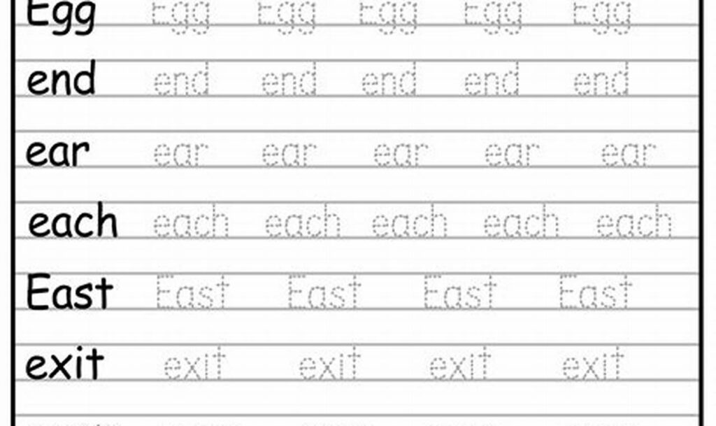 Boost Literacy: Sight Word Tracing for 4 Year Olds  Simple Fun!