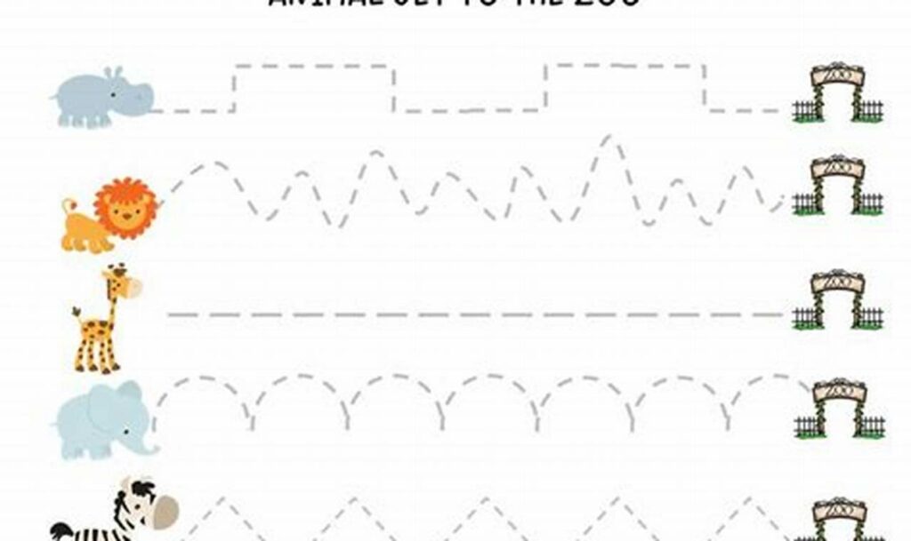 Fun Animal Tracing: Jungle Fine Motor Skills Worksheets!