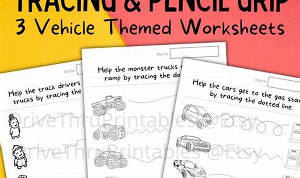 Improve Grip: Tracing Worksheets for Pre-K Fine Motor Skills