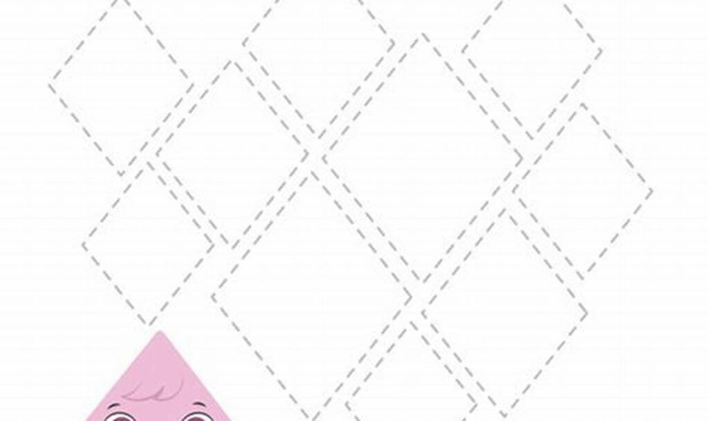 diamond tracing worksheets for 4 year olds bold lines