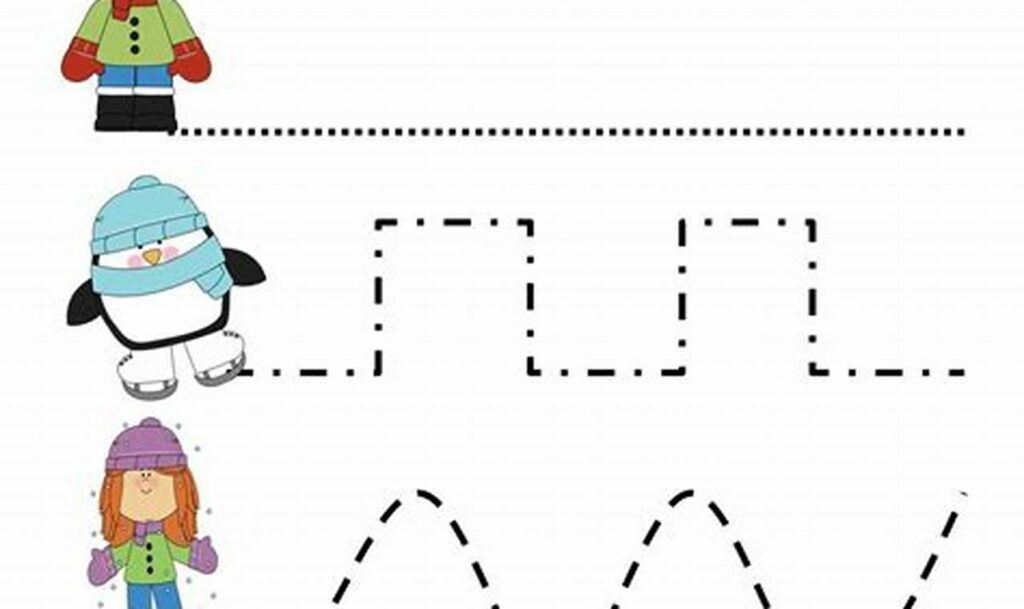 winter tracing activities for kindergarten