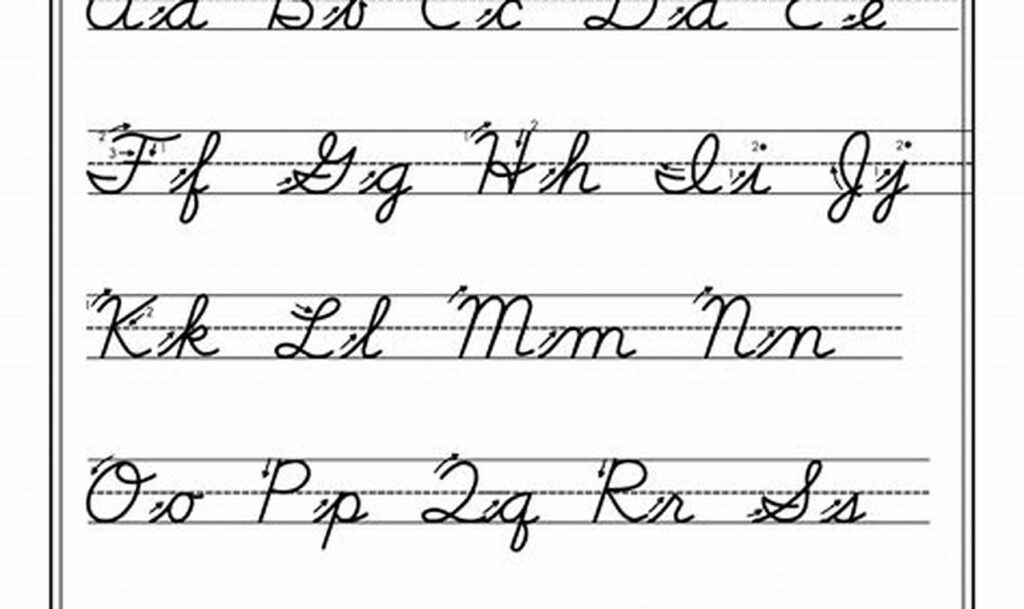 Free Cursive Letter Tracing: Worksheets for Beginners Elementary PDF