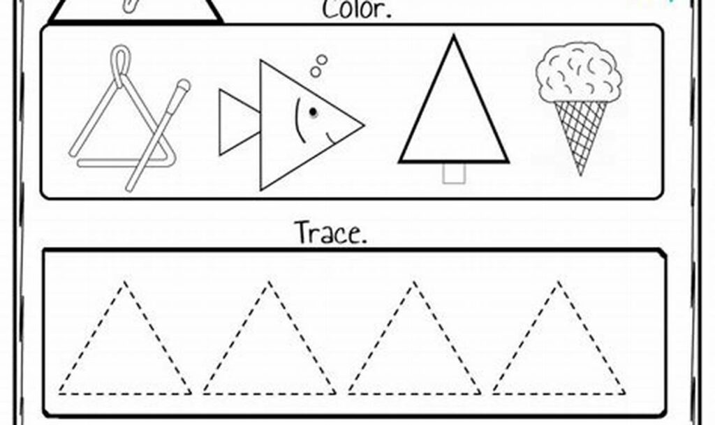 Easy Triangle Tracing for Kindergarten: Shape Up Skills!