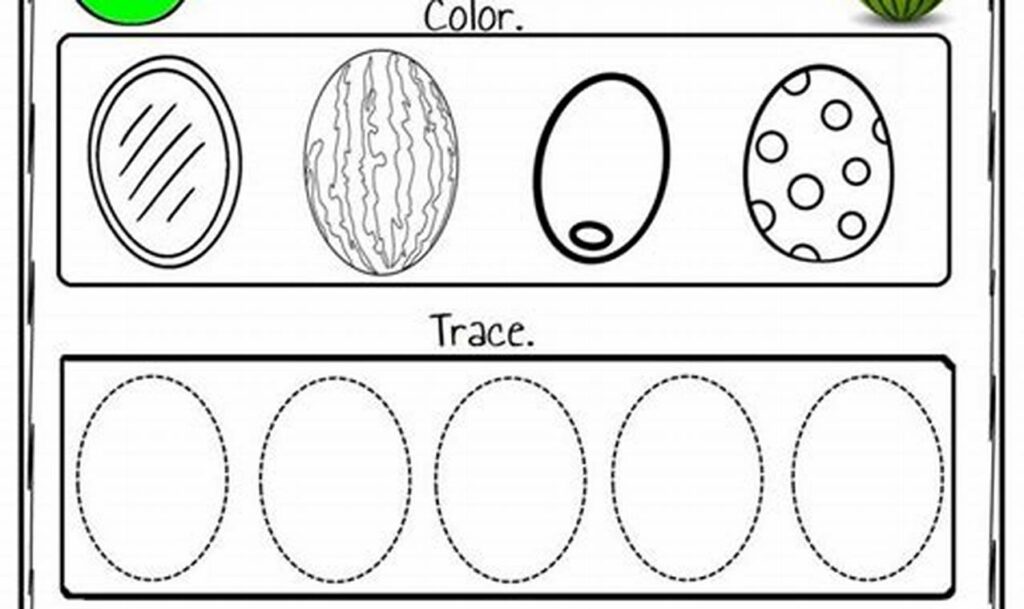 Free Oval Shape Tracing for Pre-K: Fun Learning!