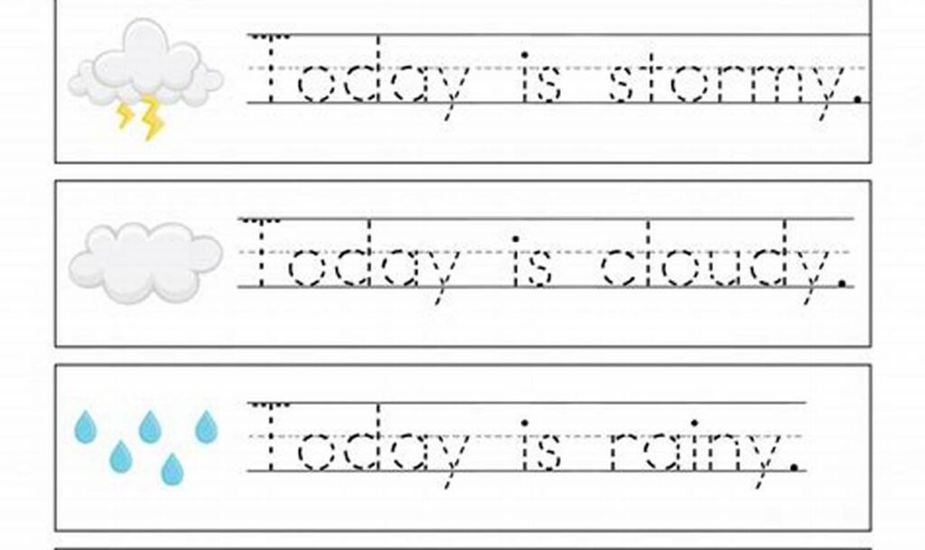 Fun Weather Tracing for Kids: Fine Motor Skills!