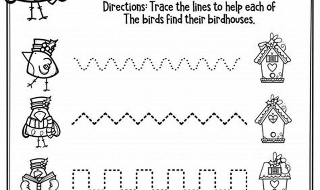 Free Fall Animals Tracing Worksheets | Autumn Fun