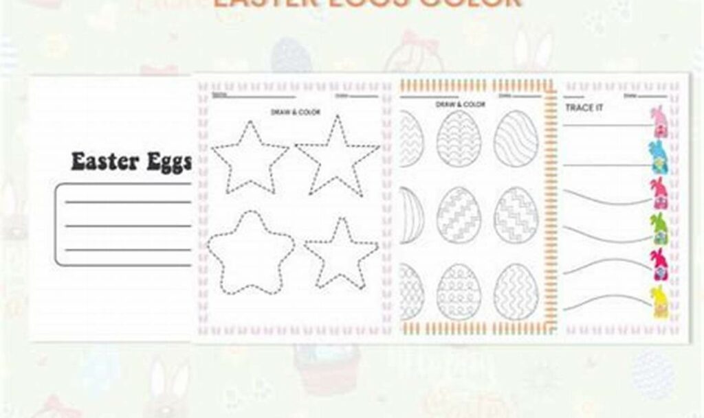 holiday tracing activities Easter eggs