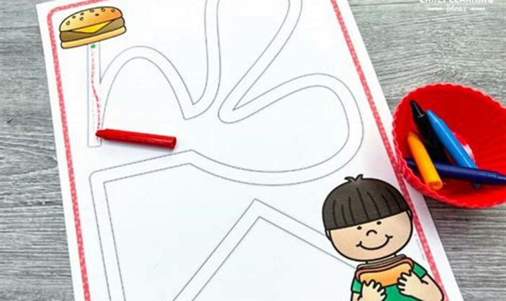 tracing mazes for pre-writing problem solving fun