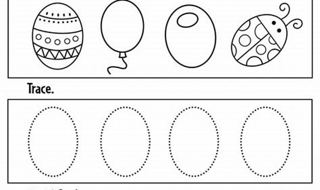 Fun Oval Shape Tracing for 2 Year Olds: Fine Motor Skills
