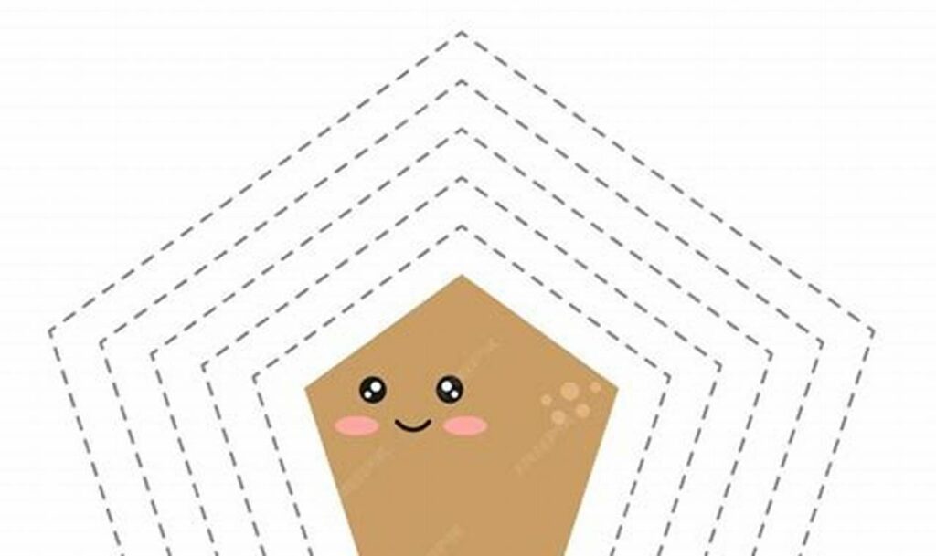 Boost Fine Motor Skills: Pentagon Shape Tracing Fun