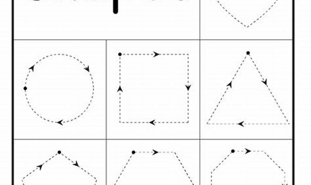 Fun Shape Tracing for 2 Year Olds Printable: Learn Shapes!