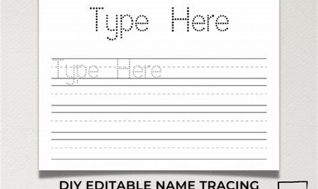 personalized name tracing with photo