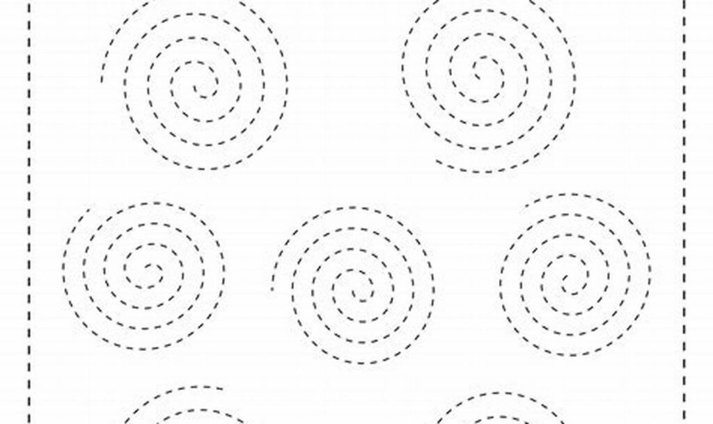 spiral line tracing worksheets for fine motor