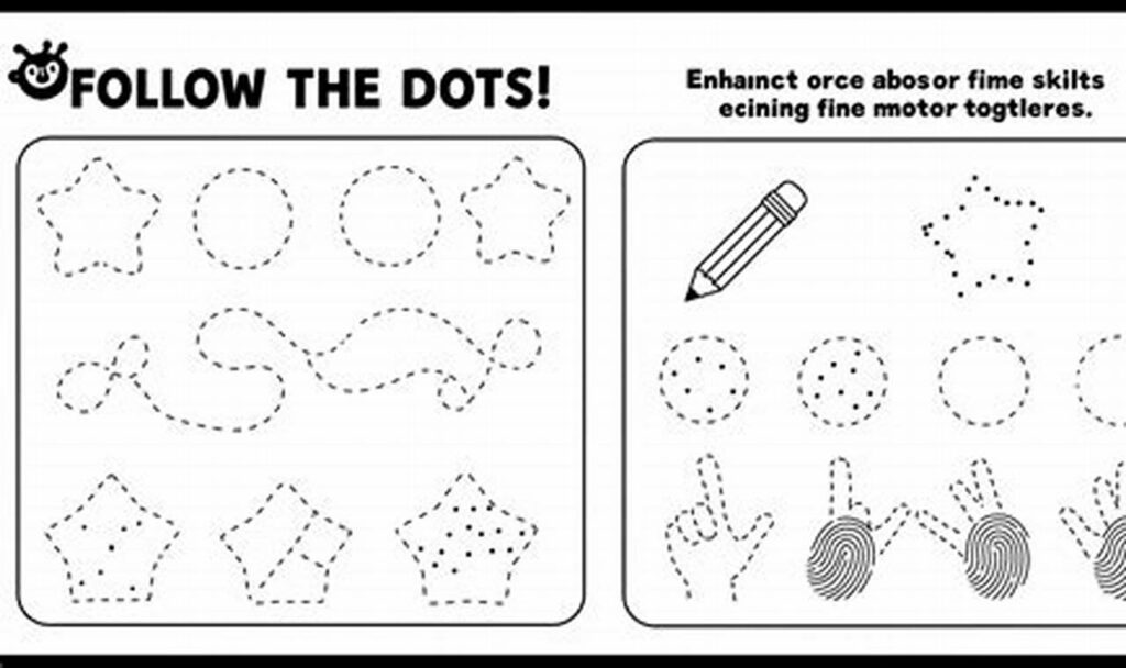 printable tracing dot to dot for fine motor improvement