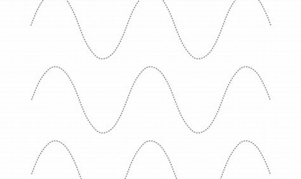 downloadable wavy line tracing practice for kindergarten