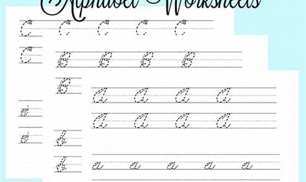 free printable cursive letter tracing