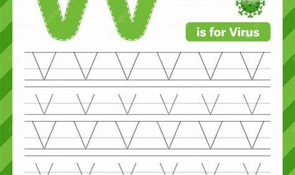 letter tracing worksheets for virus protection
