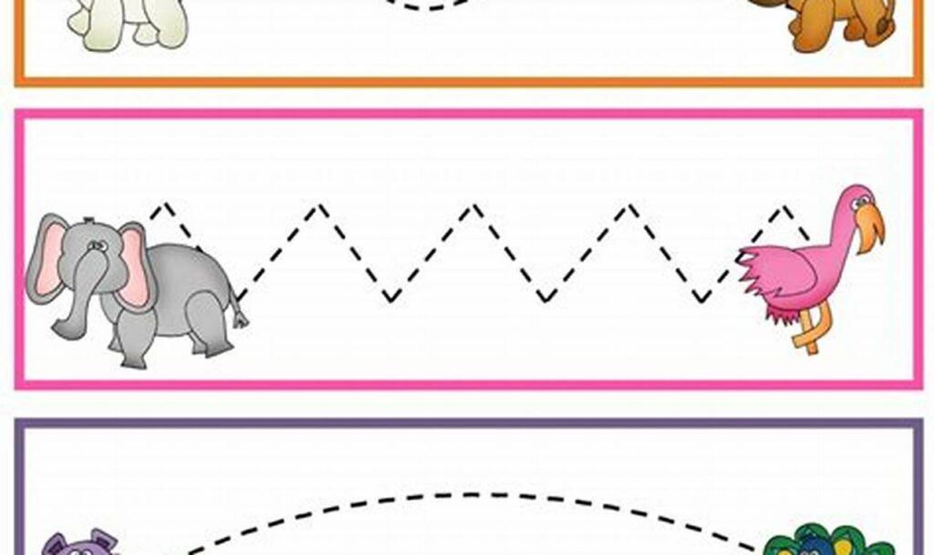tracing dotted lines for pre-writing skills