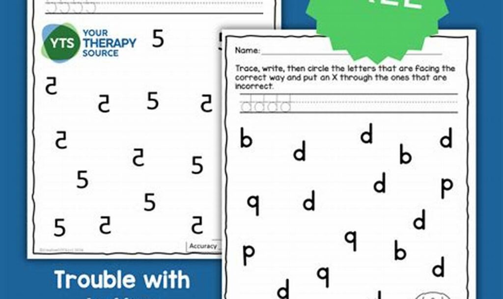 tracing lines to help with letter reversals