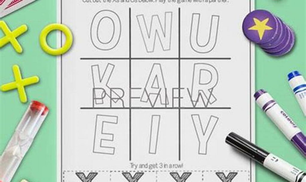 letter tracing worksheets for tic-tac-toe